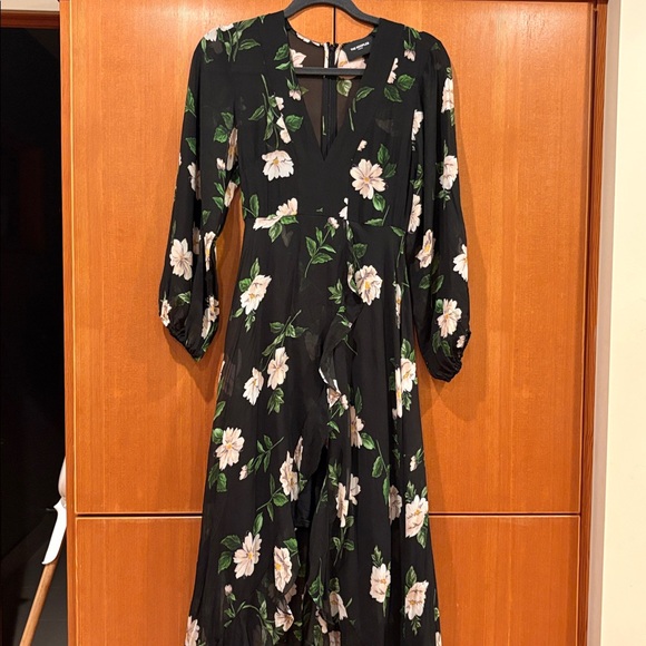 Kooples Allure Ruffled Floral Midi Dress - Picture 5 of 8